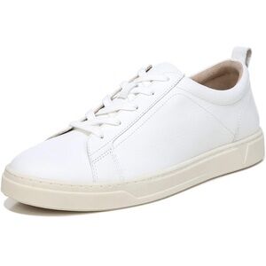 Vionic White Leather Low-Top Sneakers with Cream Sole
